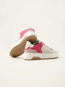 Basket Court Wit Roze Sneakers Voor Dames