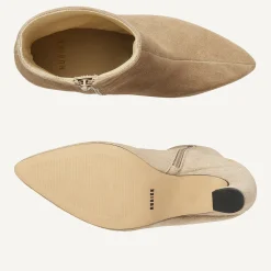 Bibi Coco Taupe Enkellaarzen Voor Dames