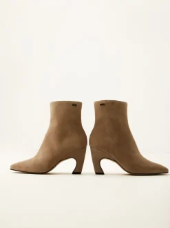 Bibi Coco Taupe Enkellaarzen Voor Dames