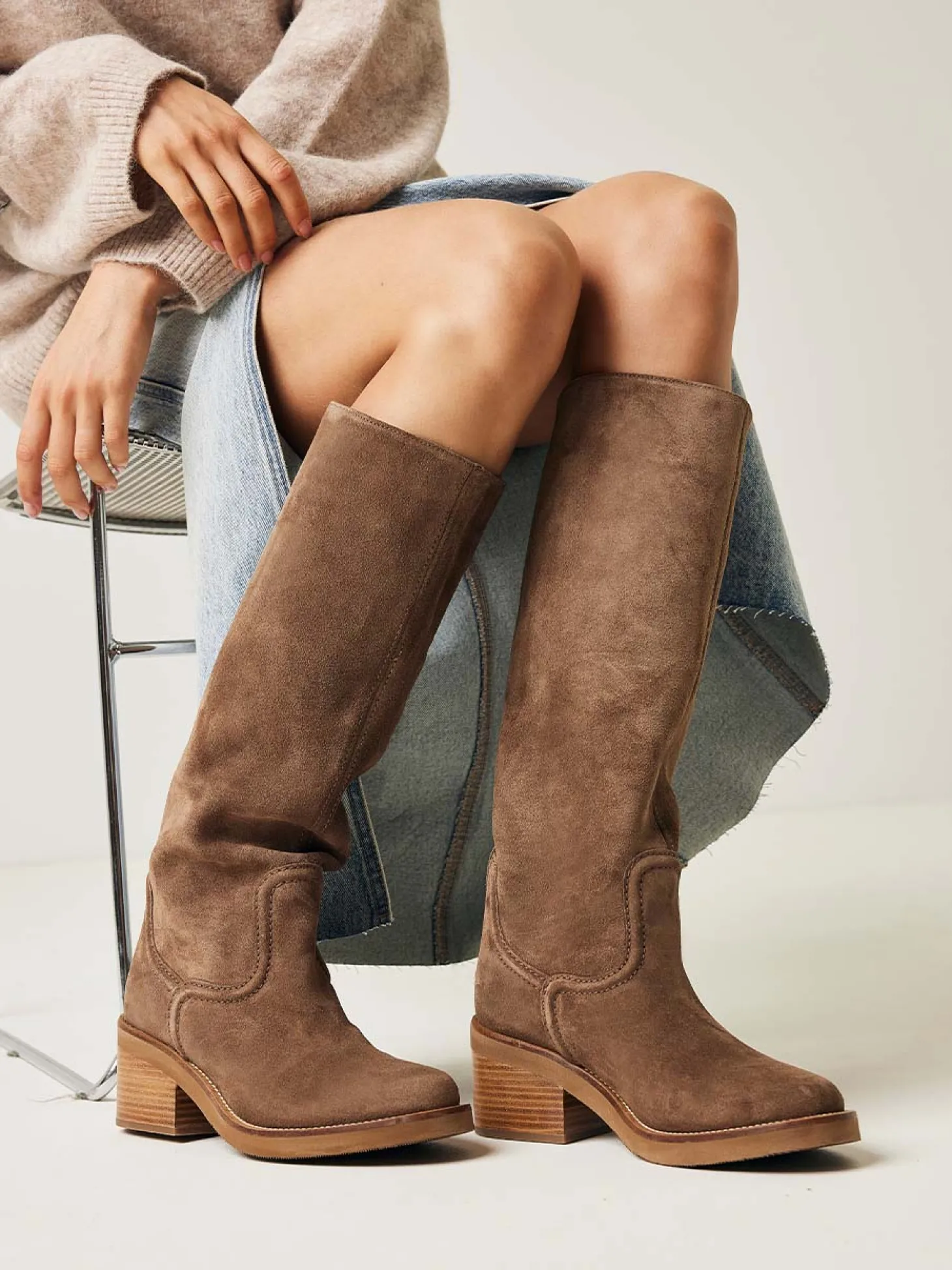 Cassy Boot Bruin Suède Boots Voor Dames