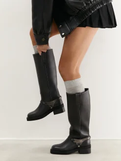 Eve Lynn Zwarte Biker Boots Voor Dames