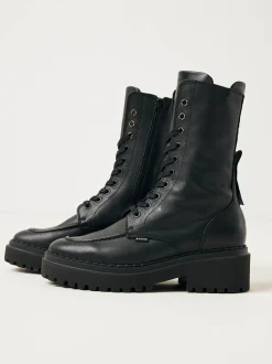 Fae Aubine Zwarte Biker Boots Voor Dames