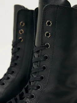 Fae Aubine Zwarte Biker Boots Voor Dames