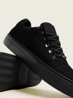 Jagger Classic Nubuck Zwarte Raven Sneakers Voor Heren
