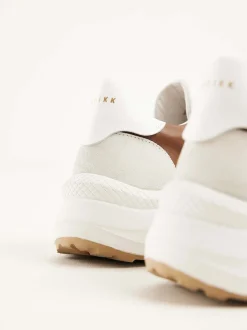 Oberon Nora Wit Bruine Sneakers Voor Dames