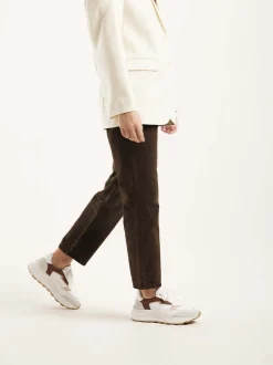 Oberon Nora Wit Bruine Sneakers Voor Dames