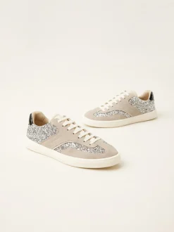 Ray Owen Grijze Glitter Sneakers Voor Dames