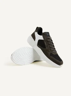 Roque Road Wave Bruine Combi Sneakers Voor Heren