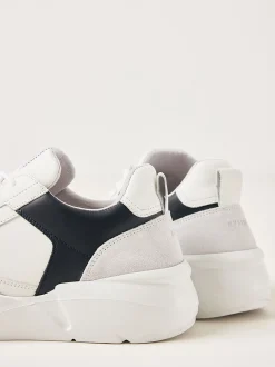 Roque Road Wave Navy Witte Sneakers Voor Heren