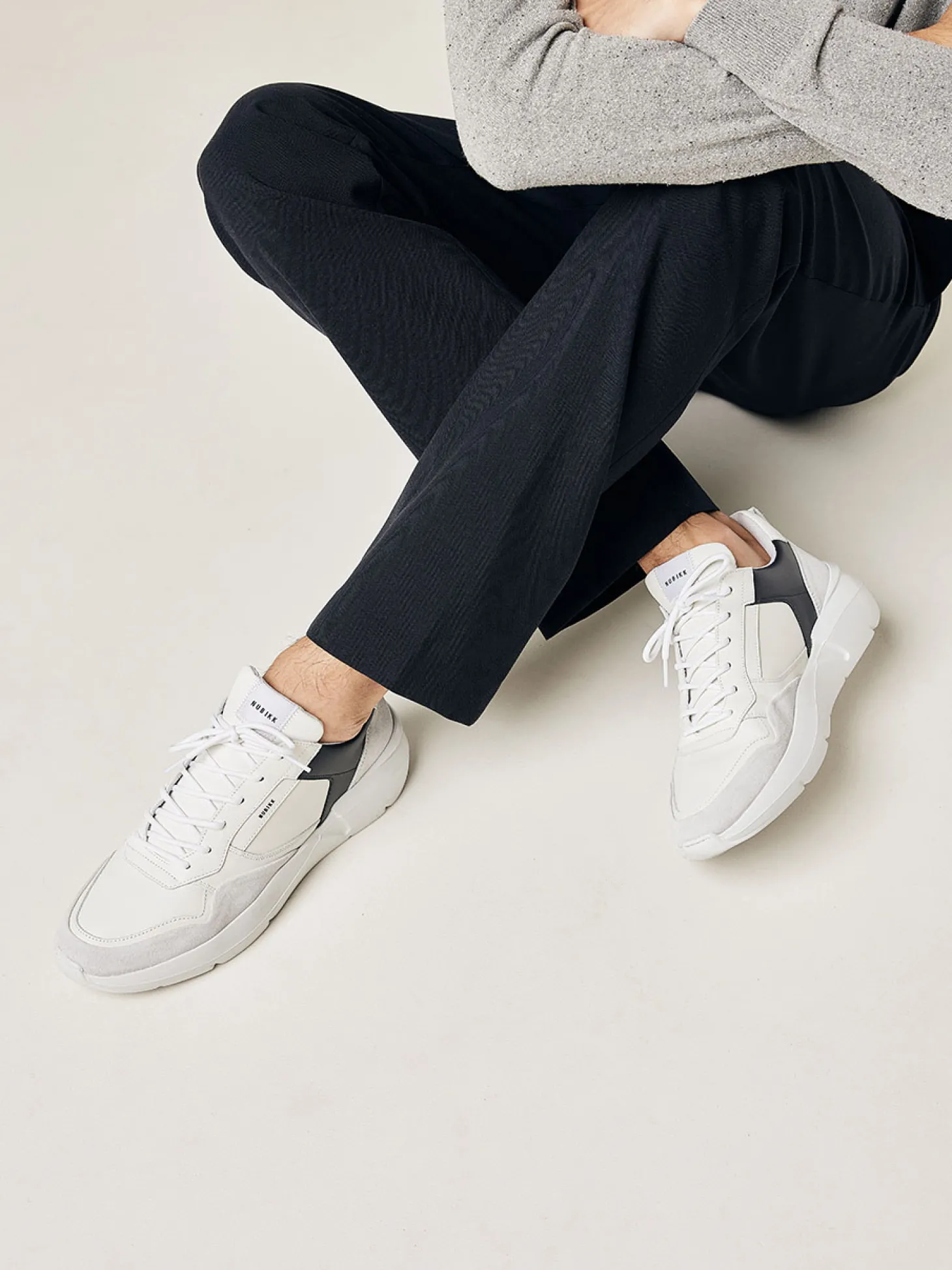 Roque Road Wave Navy Witte Sneakers Voor Heren