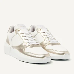 Roque Road Wave Wit Gouden Sneakers Voor Dames
