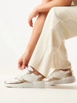 Roque Road Wave Wit Gouden Sneakers Voor Dames