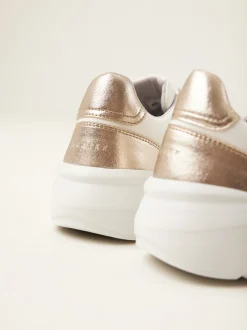 Roque Road Wave Wit Gouden Sneakers Voor Dames