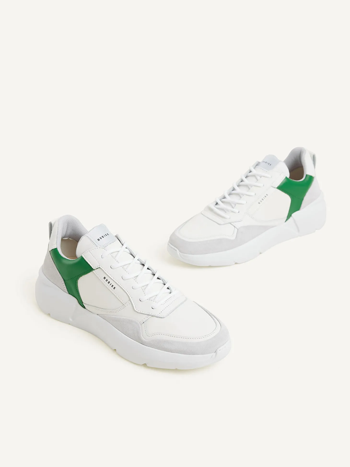 Roque Road Wave Wit Groene Sneakers Voor Heren
