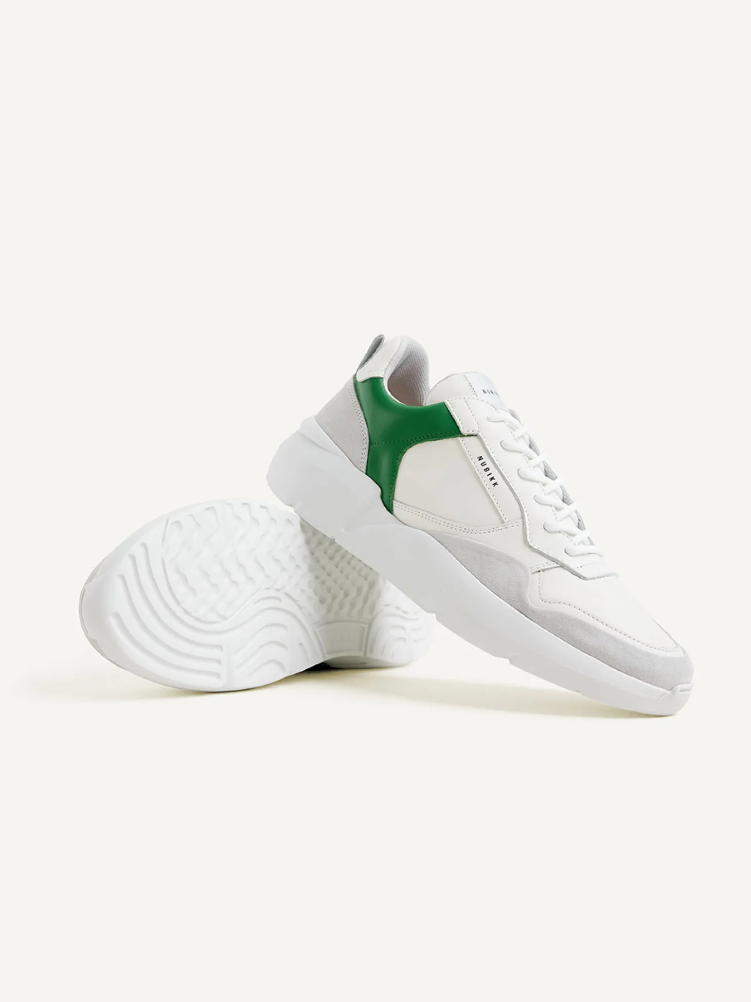 Roque Road Wave Wit Groene Sneakers Voor Heren