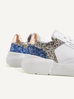 Roque Road Wave Witte Glitter Sneakers Voor Dames