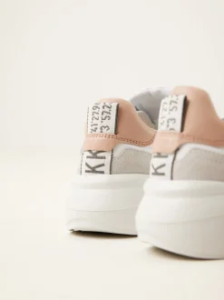 Roque Roman Wit Beige Sneakers Voor Dames