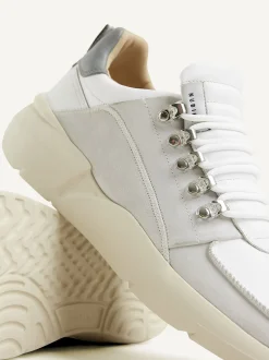 Roque Roman Witte Combi Sneakers Voor Heren