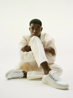 Roque Roman Witte Combi Sneakers Voor Heren