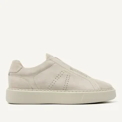 Vince Viggo Beige Suede Sneakers Voor Heren