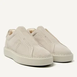 Vince Viggo Beige Suede Sneakers Voor Heren