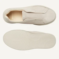 Vince Viggo Beige Suede Sneakers Voor Heren
